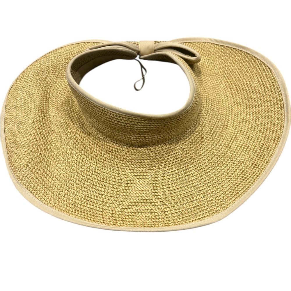 Lady Hagen Elegant Tan Sun Visor Hat foldable New